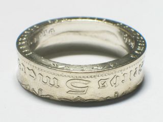 Münzring 5 Reichsmark Adler 1935 36 Silber 0.900 poliert Ring