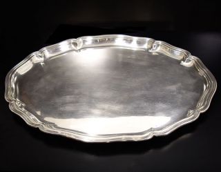 WILKENS Großes 830er Silber Tablett oval 42 x 33 cm 895 gr