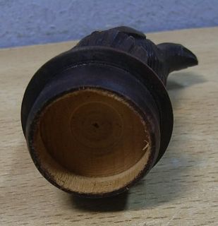 Vintage Wood Carved Bottle Stopper Wood Grouse #AH