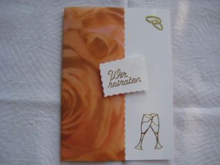 Einladungskarte Einladung ( Goldene ) Hochzeit apricot/weiß/gold 022