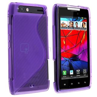 Purple S Line TPU Case Cover For Motorola Droid Razr Verizon XT910