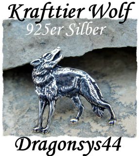 Krafttier Wolf Intuition Lernen Mittelalter 925erSilber