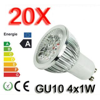 20x HIGH POWER LED SPOT 4W LAMPE Strahler Licht WARMWEISS GU10 4X1W