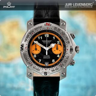 POLJOT 3133 Fliegerchronograph Russian mechanical Aviator watch montre