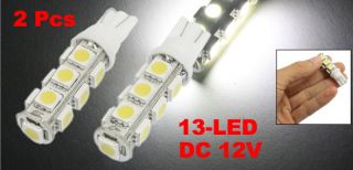 2x T10 LED 13 5060 SMD White Lights W5W 3652 921 Lights Bulbs