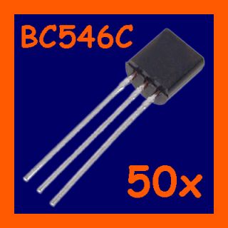 BC546C 50x Transistor NPN 65V 100mA BC546 TO92°