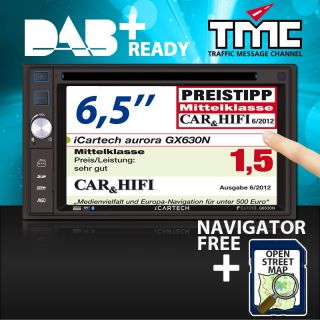 BLUETOOTH AUTORADIO 2Din Doppel DVD Navi GPS Radio TMC USB SD Vivid UI
