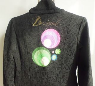 Neu 2012Desigual Damenmode schwarz kleiden Mäntel &Jacken Coat TOP