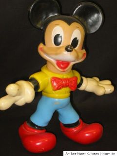 Micky Mouse Walt Disney Figur wohl 60er bzw. 70er 25,5 cm Ledraplastik