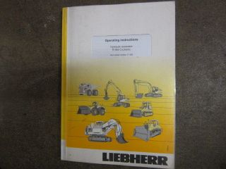 Liebherr R 944C 944 excavator owners & maintenance manual