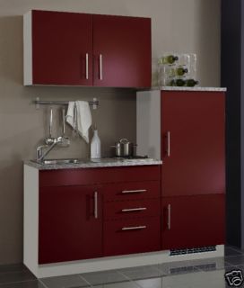 NEU Küche Singleküche Miniküche 160cm glanz rot (970.6515)