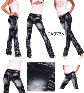 Crazy Age Damen Jeans Designer Bootcut Jeans Hose Hüftjeans 34 36 38