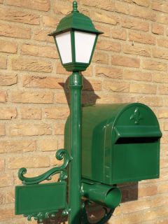 STANDBRIEFKASTEN Laterne Briefkasten Postkasten Türschild grün
