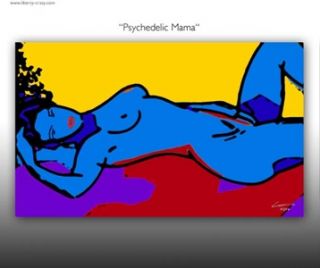 MOORE Psychedelic Mama Contemporary Painting, Original,100x60cm
