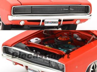 18 1968 DODGE CHARGER 383 4SPD AMM 988 CAR & DRIVER DIECAST CAR RED