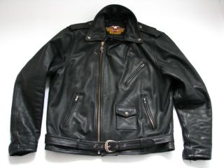 Org. Harley Davidson Heritage Oldschool Leder Jacke Größe XXL