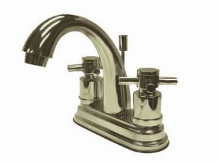 Elements of Design ES8618EL Twin Brass Handle 4 Bathroom Faucet, Satin
