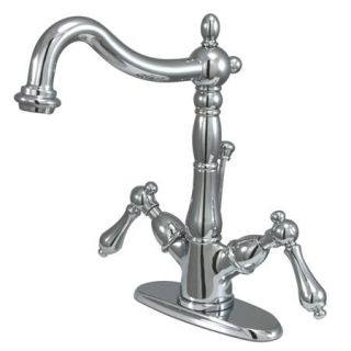 Kingston Brass KS1431AL Heritage Mono Deck Mount Bathroom Faucet, 6 1