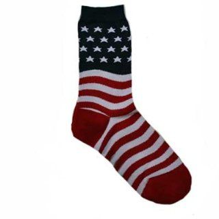 Patriotic Red White Blue American Flag Socks