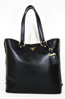Prada Handbags Large Black Leather BR4372 Clothing