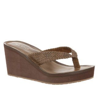 ALDO Eplin   Women Wedge Sandals   Dark Brown   10 Shoes
