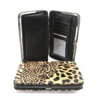 Animal Print 1 Thick Flat Wallet Clutch Purse Leopard Zebra Cheetah