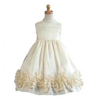 Girls Ivory Christmas Holiday Flower Girl Party Dress 6M