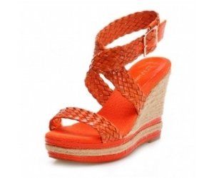 BCBGeneration Charito Wedge Sandal Tangerine BCBGeneration Shoes