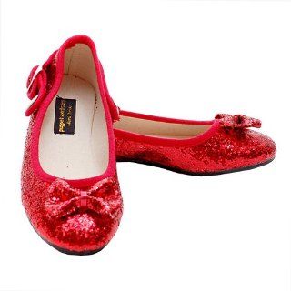Toddler Girl 8 Red Sparkle Dress Slip On Shoes Puppet Workshop Shoes