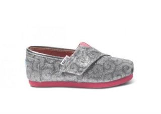 TOMS Classics Canvas, Silver Swirl (Y 12) Shoes