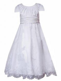  Rare Editions Girls 7 16 Communion Dress, White, 12 Clothing
