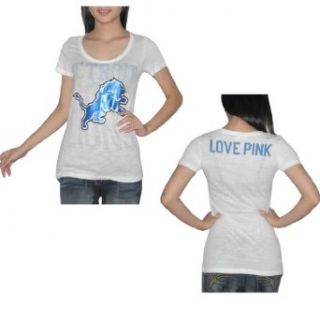 Pink Victorias Secret Womens NFL Detroit Lions T Shirt