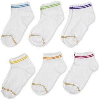 Gold Toe Girls 7 16 6 Pack Flat Knit Quarter Sock