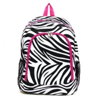 Zebra Hot Pink Trim Backpack 16.5 Clothing