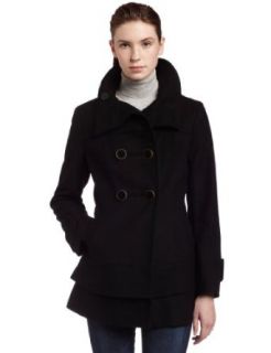 Kenneth Cole Reaction Womens Double Breasted Wool Coat