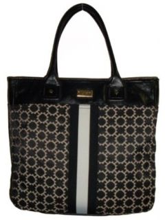 Womens Tommy Hilfiger Large Tote Handbag (Black/White