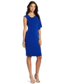 Anne Klein Collection Womens Pleat Neck Dress Clothing