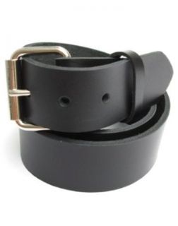 Mens Heavy Black Leather Belt 1 1/2 Wide Size 30 *New