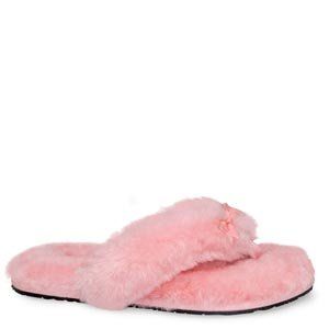 Kids Fluff Flop Baby Pink Size 4 Ugg Thong Slipper Shoes