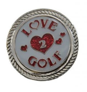 Golf Glitzy Ball Marker with Round Shoe Ornament