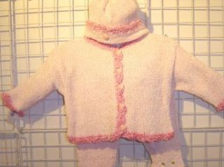 Cpk7, Knitted on Hand Knitting Machine Baby Pink Chenille