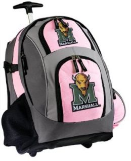 Marshall University Rolling Backpack Deluxe Pink Marshall