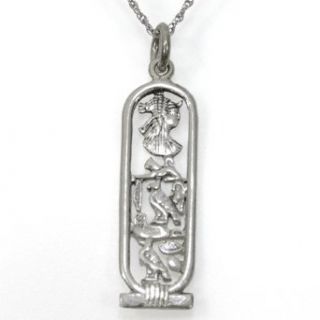 Egyptian Sterling Silver Cartouche Pendant Clothing