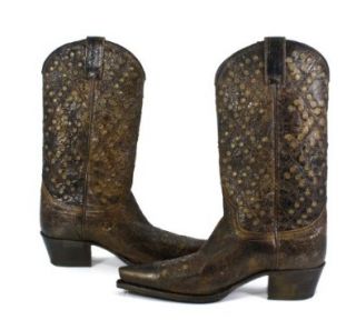 com Frye Daisy Duke Scuff Stud Cowboy Fashion Boots Chocolate Shoes