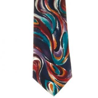 Towncraft Mens Patterned Polyester Neck Tie Navy One Size
