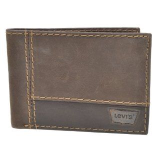 Levis Brown Heavy Stitched Slim Billfold Wallet