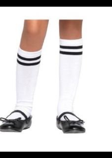 Kids Knee socks SML/MED WHITE/BLACK Clothing