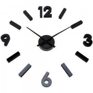 Horloge murale design Black number Couleur Noir Matière Plastique