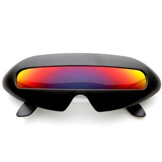 com Futuristic Shield Lens Oval Party Novelty Wrap Sunglasses Shoes