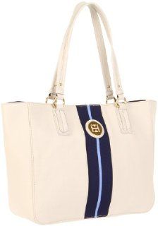 Th Logo Pebble Leather east west Tote,Winter White,One Size Shoes